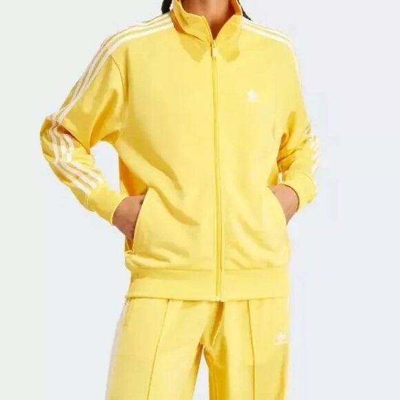 Adidas Womens Bold Gold Adicolor Classics Loose Firebird Track Top IP0611 - Picture 2 of 4